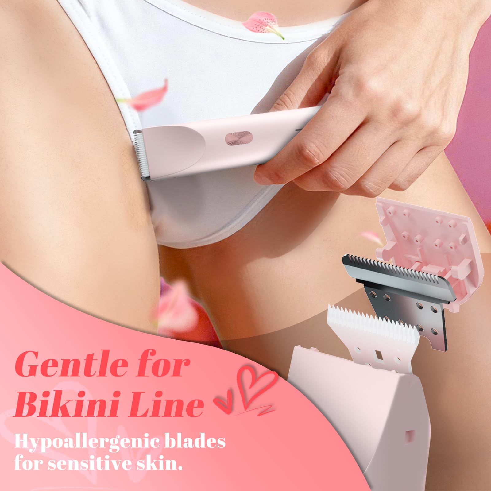 Fanovae Bikini Trimmer in hand highlights compact design for travel