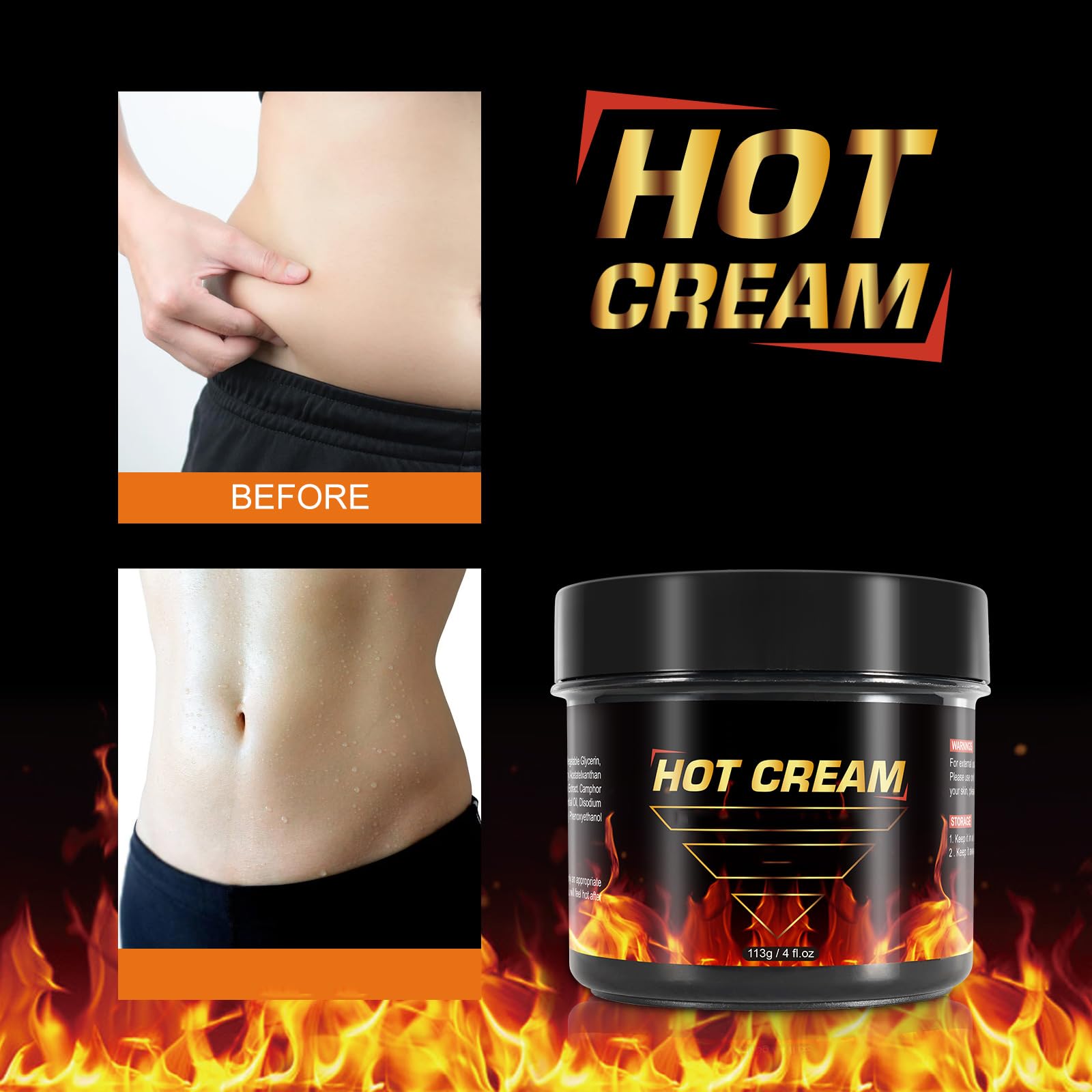 FANSHI hot sweat cream texture closeup with non-greasy finish