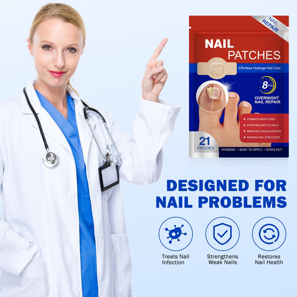 FANSHI Nail Patches finger nails closeup illustrates smooth, natural-looking renewal.