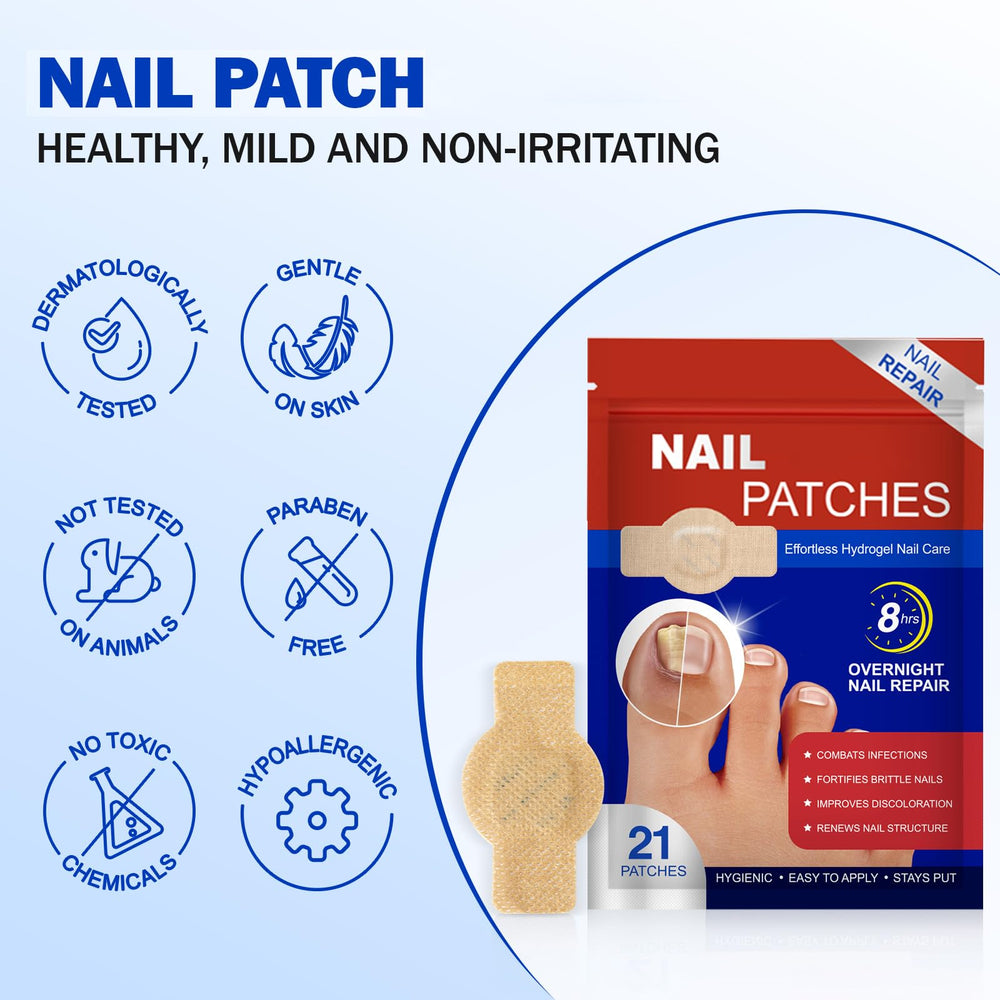 FANSHI Nail Patches overnight application closeup shows easy adhesion for seamless wear.