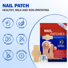 FANSHI Nail Patches overnight application closeup shows easy adhesion for seamless wear.