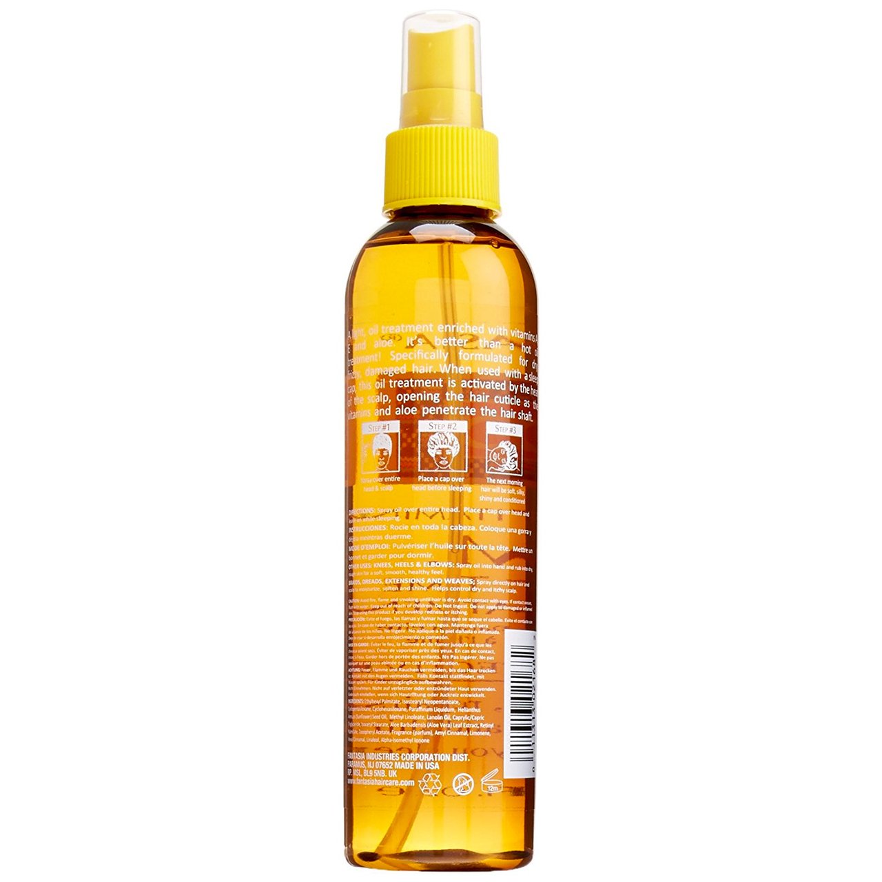 Fantasia PM Night Oil Treatment application on hair delivers overnight nourishment.