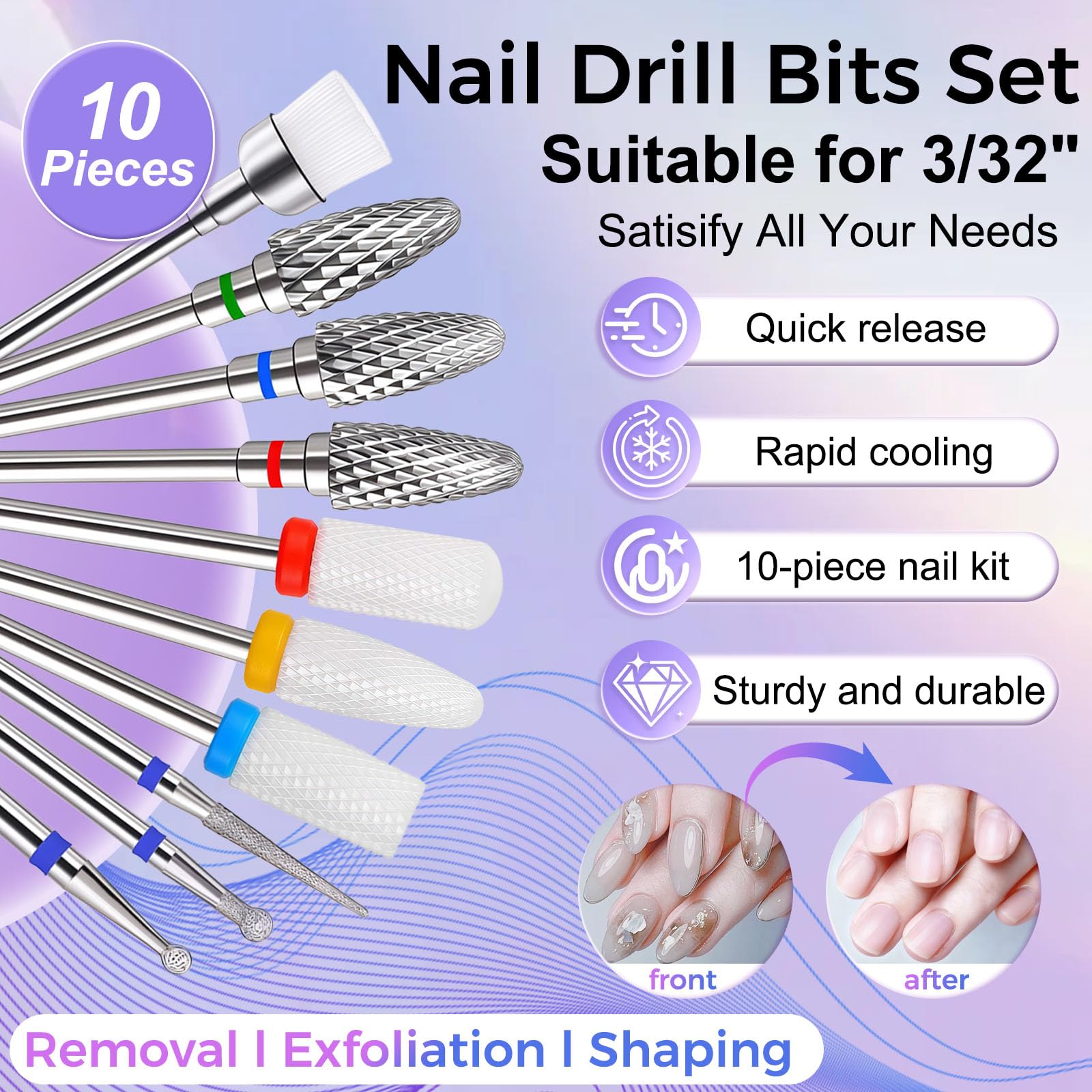 FANTEXY ceramic nail bits help smooth surfaces for salon-quality results