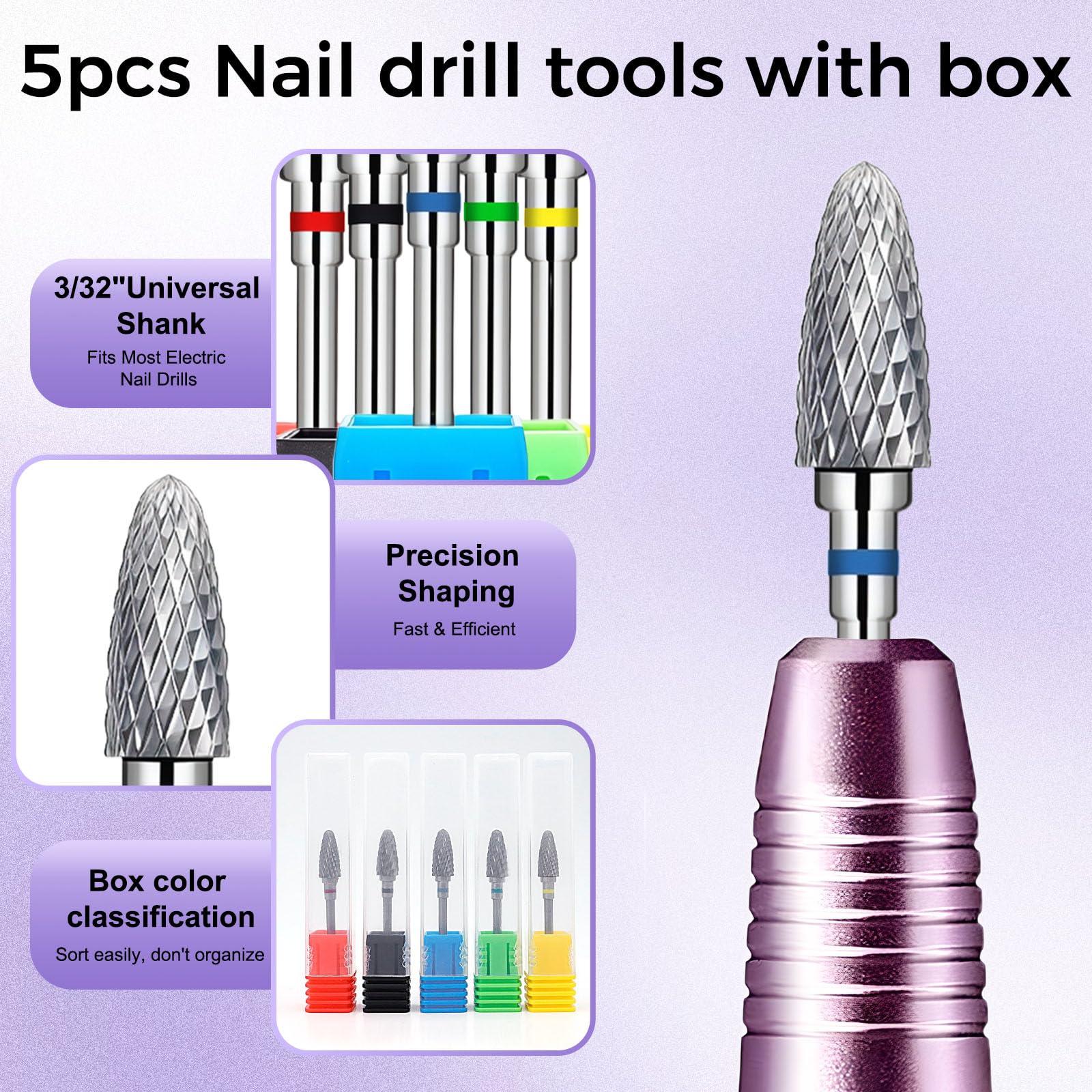FANTEXY extra-coarse-grain bit for quicker removal of hard gel with less heat