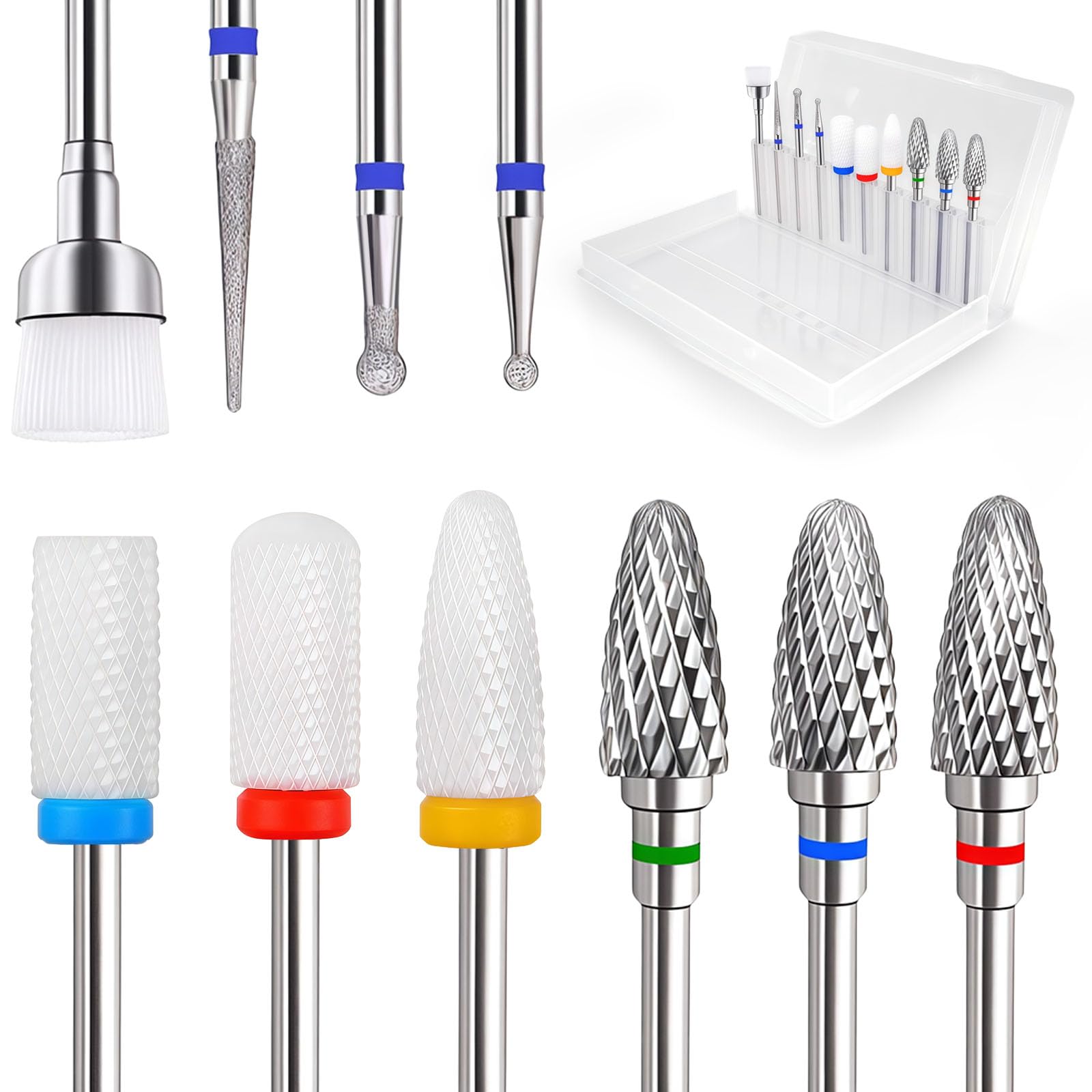 FANTEXY nail drill bits set for versatile shaping and finishing on acrylic and gel nails
