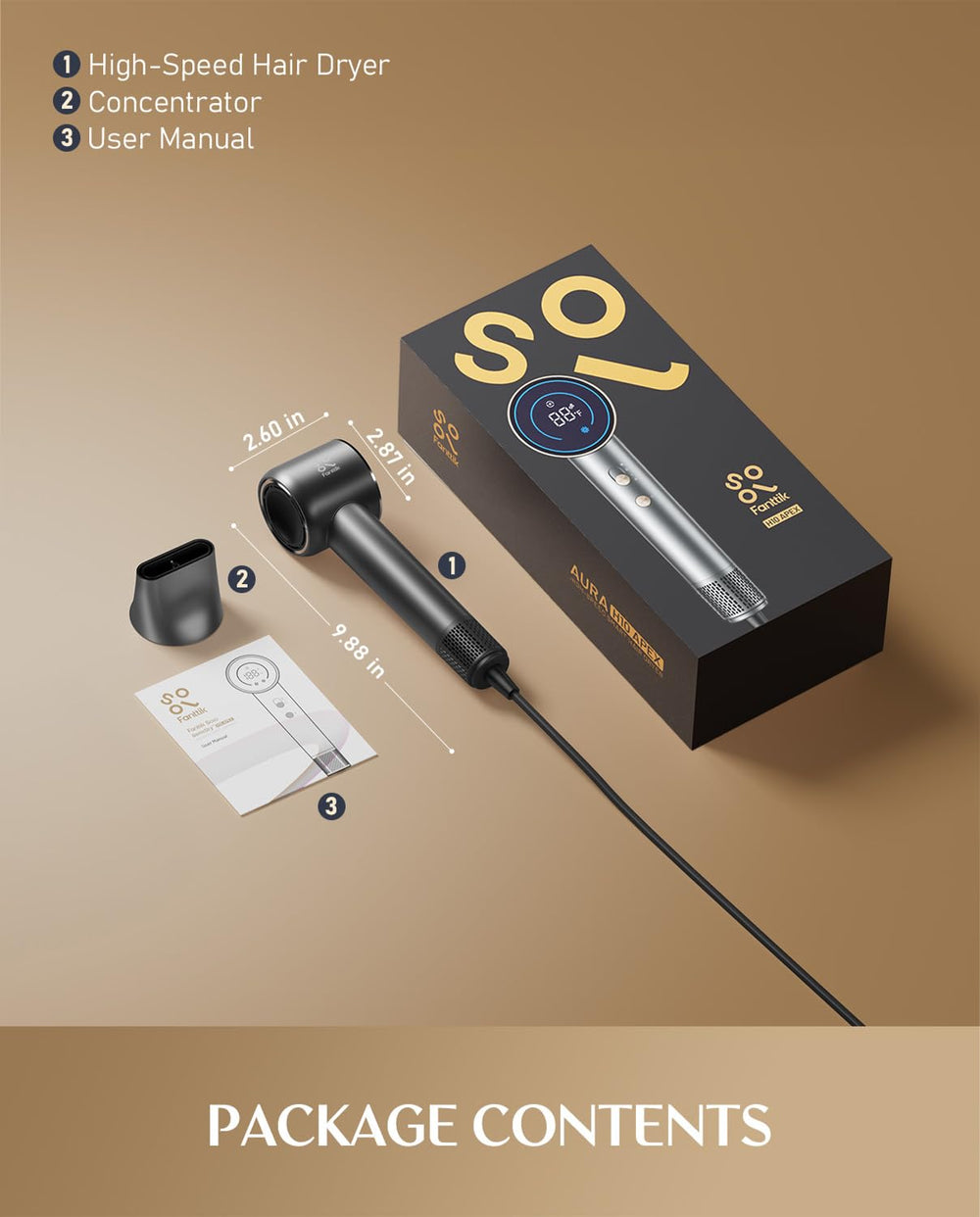  Fanttik Solo SonicDry H10 Apex in-use styling with sleek grey finish