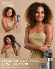 Fanttik Solo AirWave attachments 6-in-1 close-up highlighting curling, volumizing, smoothing capabilities