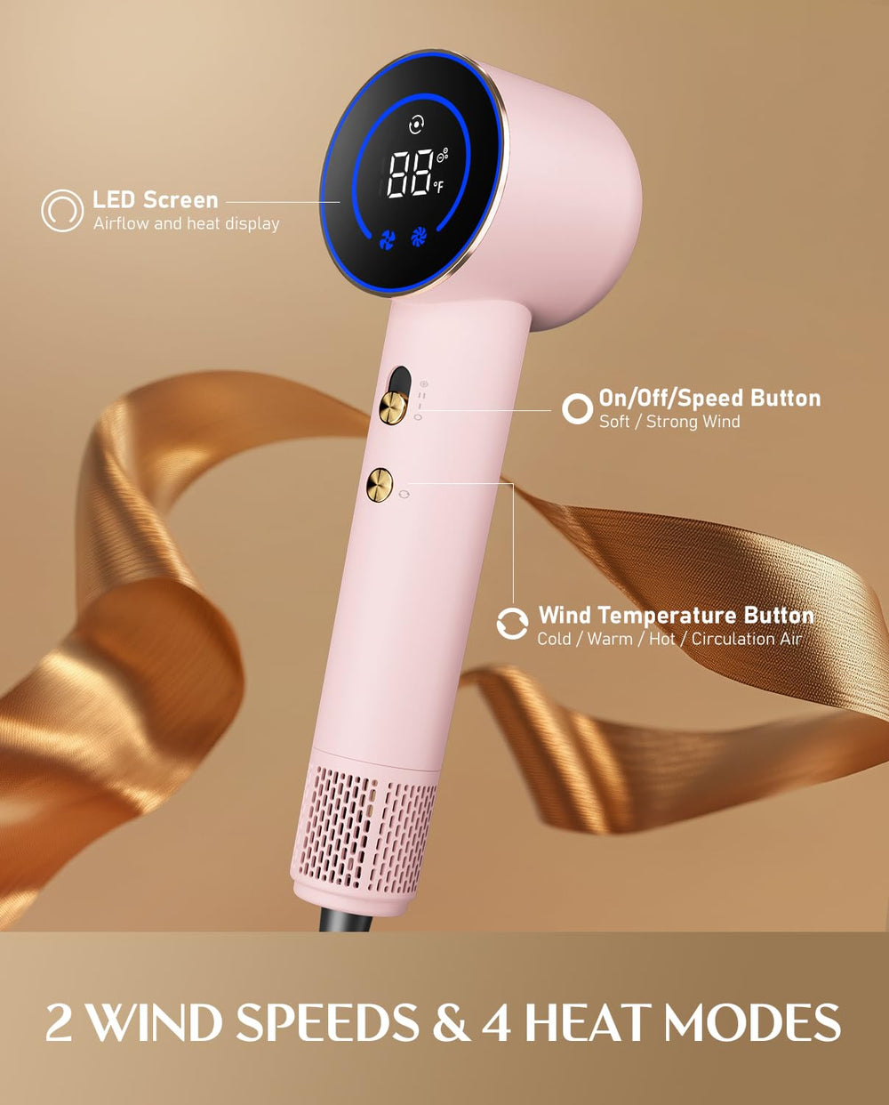 Fanttik Solo SonicDry H10 Apex operates quietly at 56dB for distraction-free styling