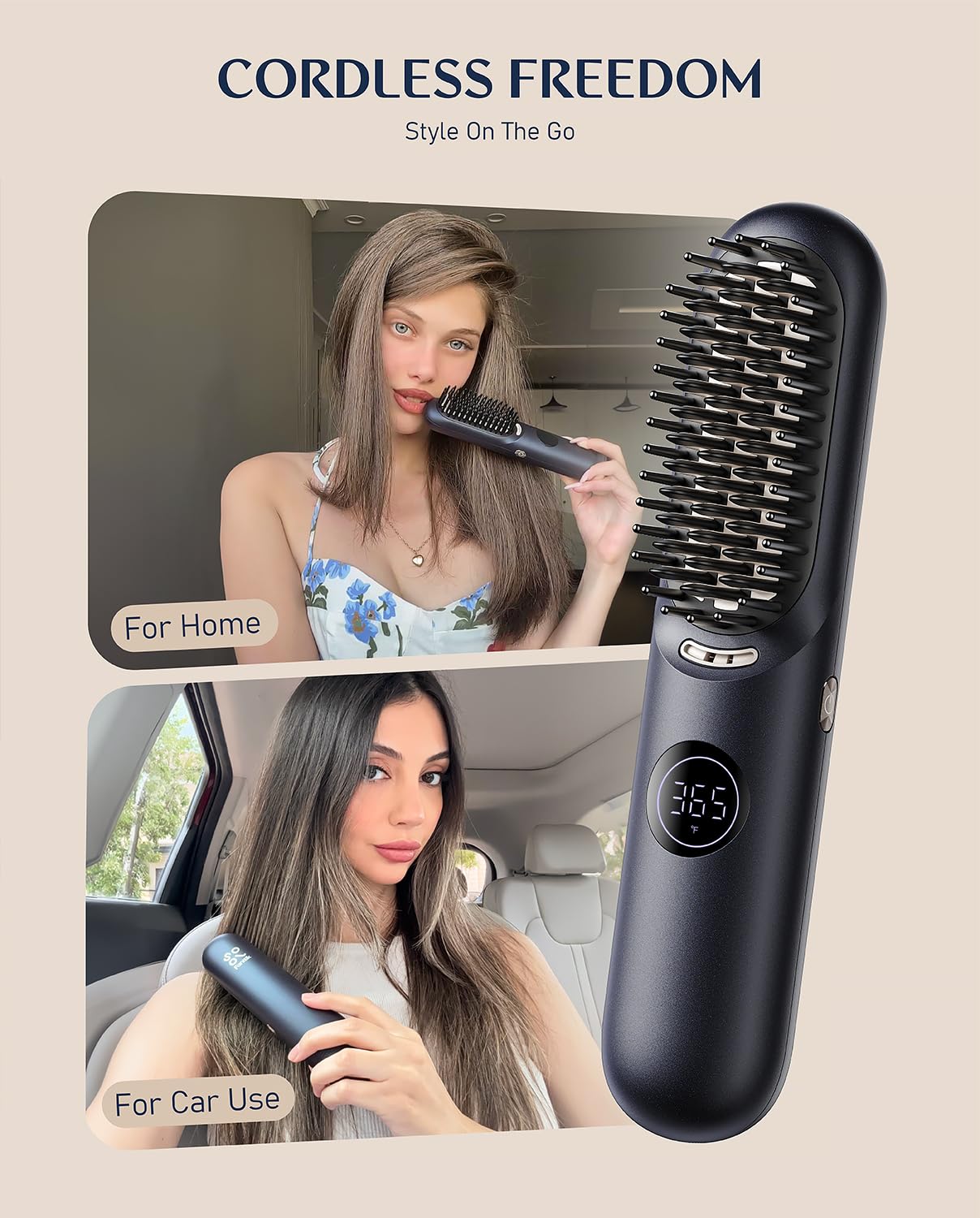 Fanttik Solo I10 APEX AquaGlow ionic technology smooths flyaways for glossy look.
