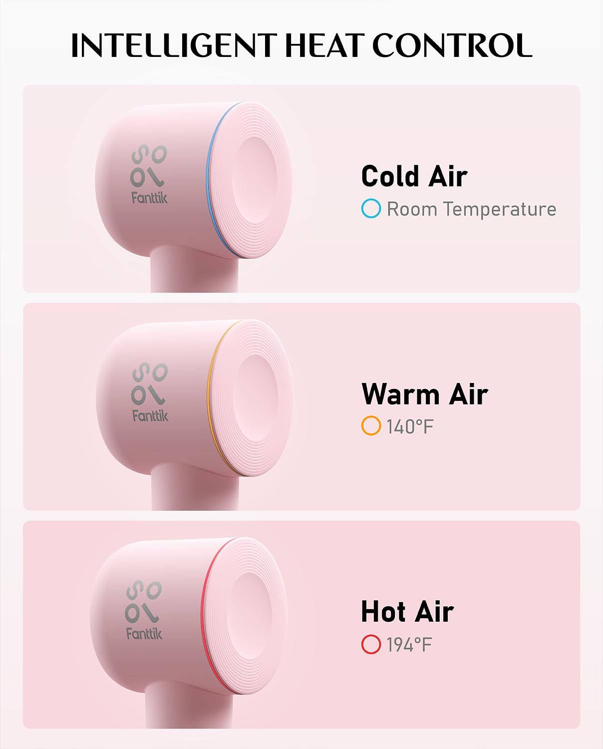 Fanttik Solo SonicDry H10 PRO cool-shot instant-set hair with refreshing finish