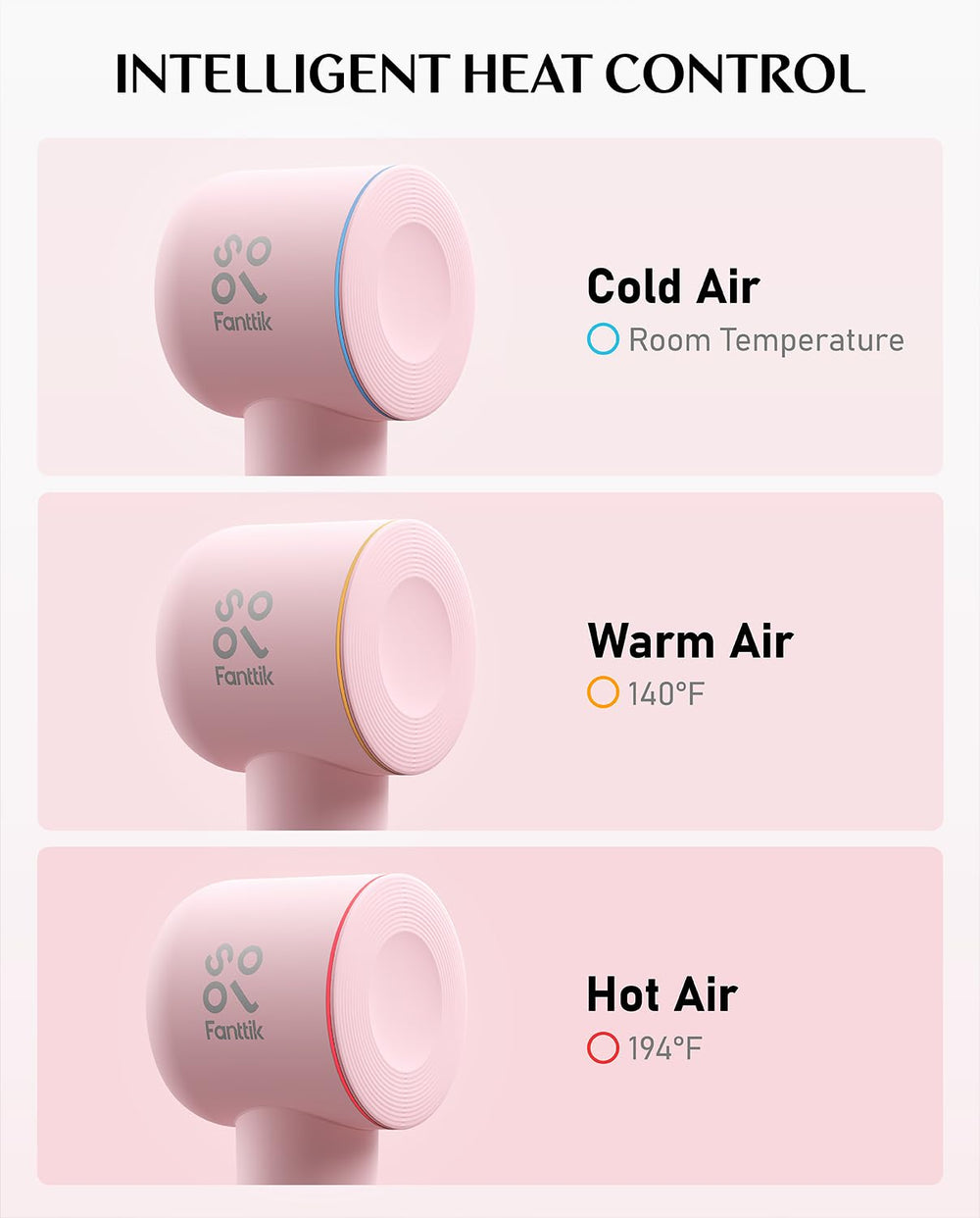 Fanttik Solo SonicDry H10 PRO cool-shot instant-set hair with refreshing finish