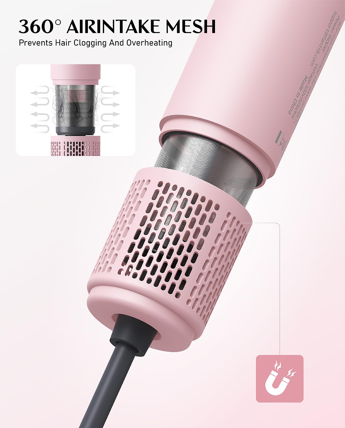 Fanttik Solo SonicDry H10 PRO magnetic-filter protects hair during drying