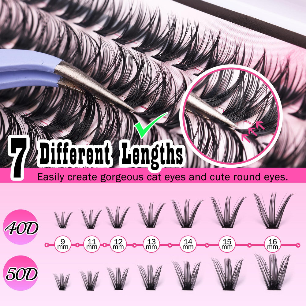FANXITON cluster lashes enable customizable styles from circles to cat-eye looks.