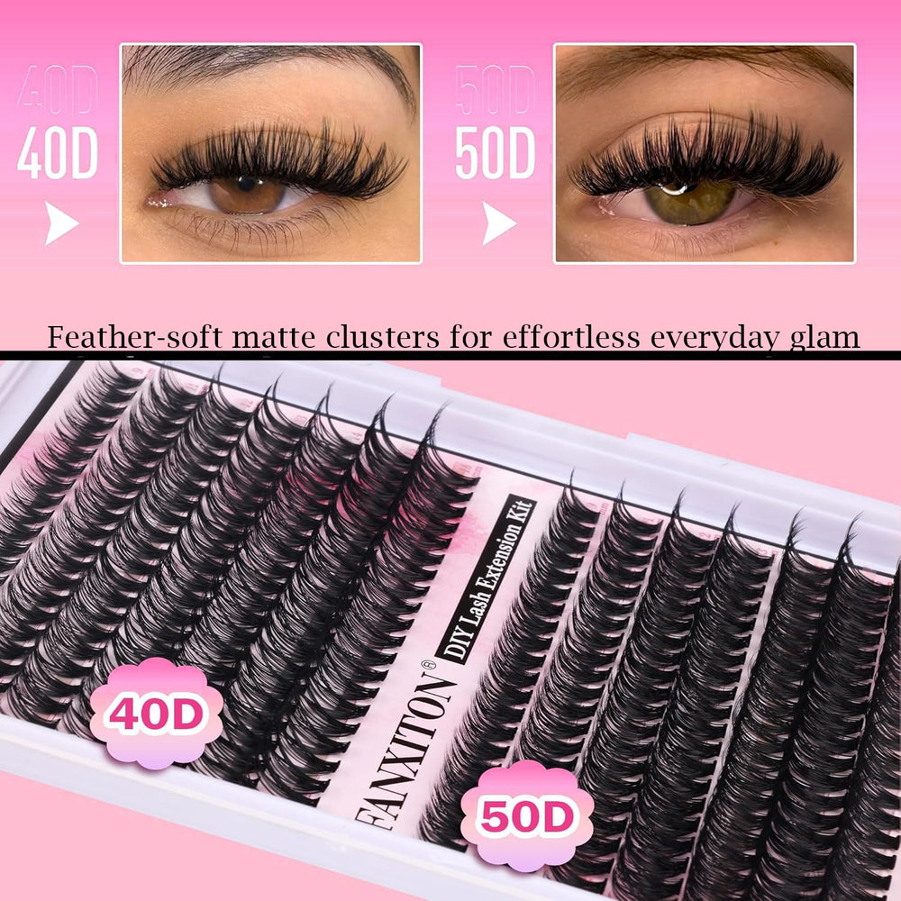 FANXITON lash bond and seal with tweezers demonstrates secure placement and clean removal.