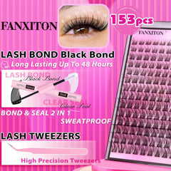 FANXITON lash-bond-seal image highlights sweatproof hold for durable wear.