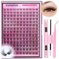 FANXITON lash-cluster-kit-154-pcs image shows varied lengths for customized looks.