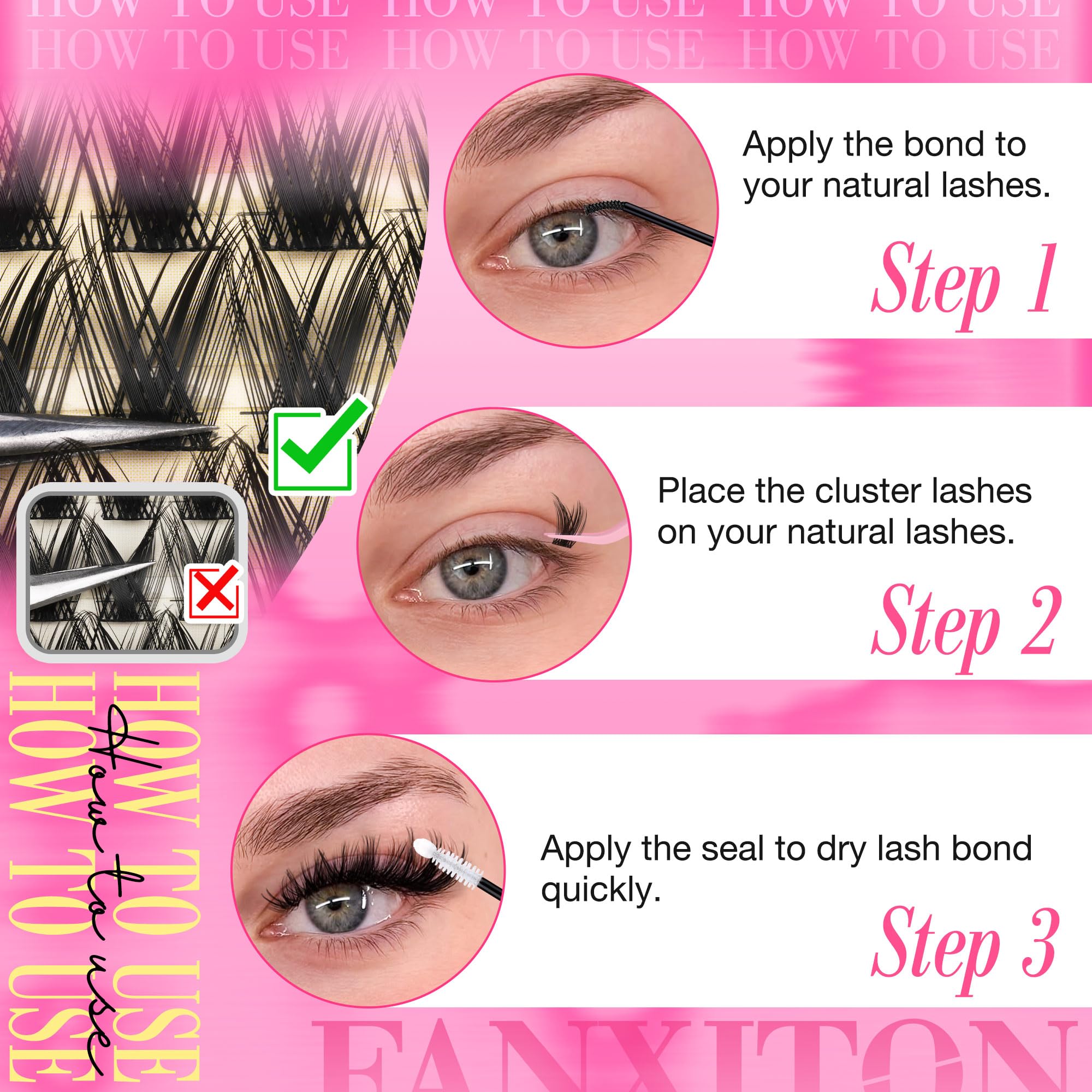 Fanxiton reusable lashes stay shapely after cleaning.