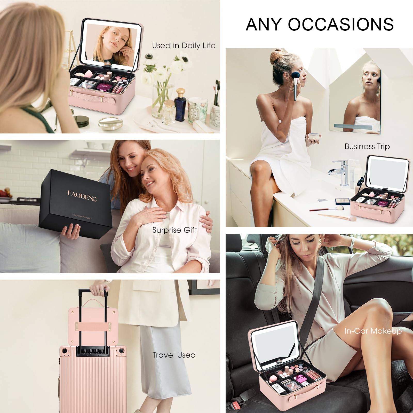 Faquenc gift ready makeup case makes a thoughtful present for beauty lovers