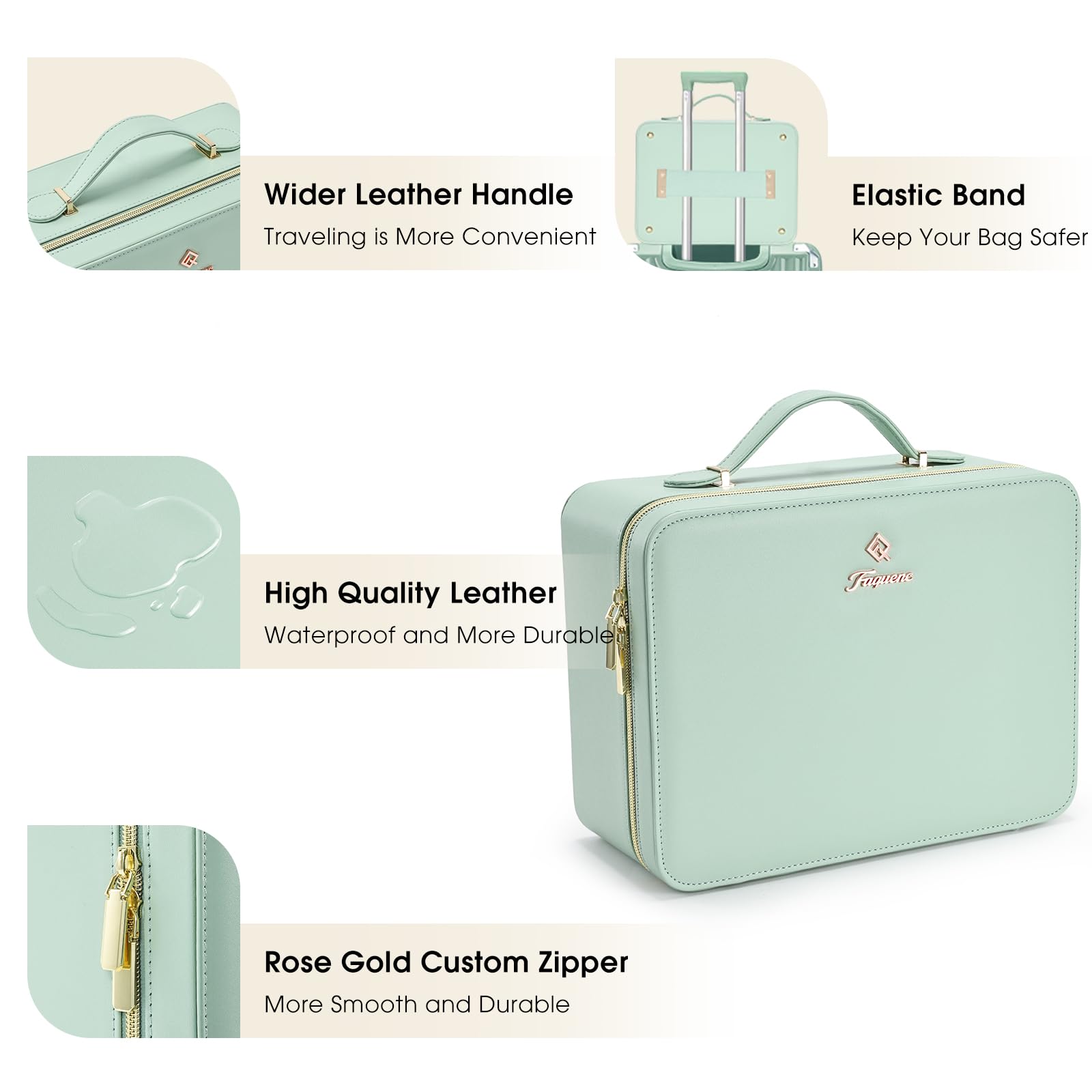 Faquenc detachable organizer with EVA dividers prevents damage and leakage