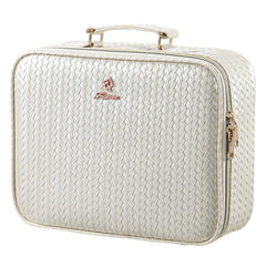 Faquenc makeup bag beige pattern—durable travel-ready exterior.