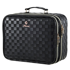Faquenc makeup bag with LED mirror shows bright illumination for precise makeup application