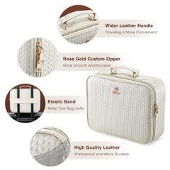 Faquenc makeup bag three-color light—adjustable brightness for grooming.