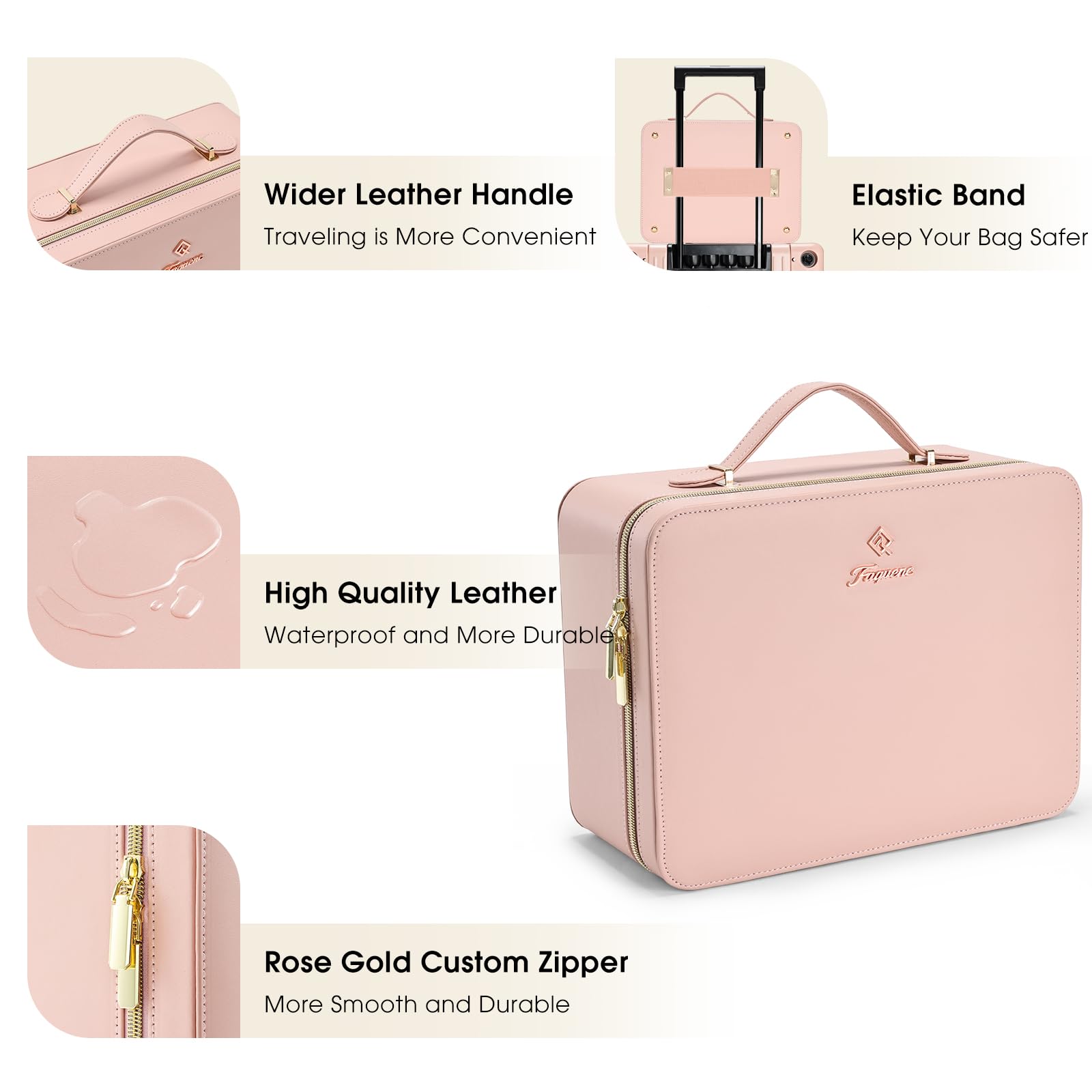 Faquenc makeup case brush holder keeps brushes neatly stored and dry