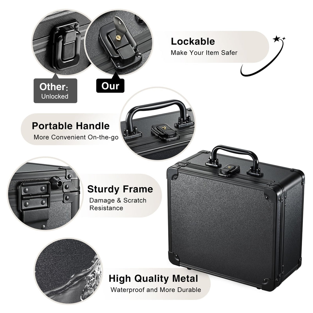 Faquenc makeup case compact travel design fits carry-on and daily use.