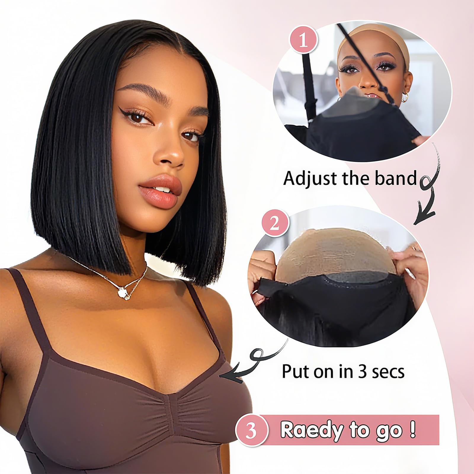 Farblick adjustable cap drawstring for secure fit and scalp comfort