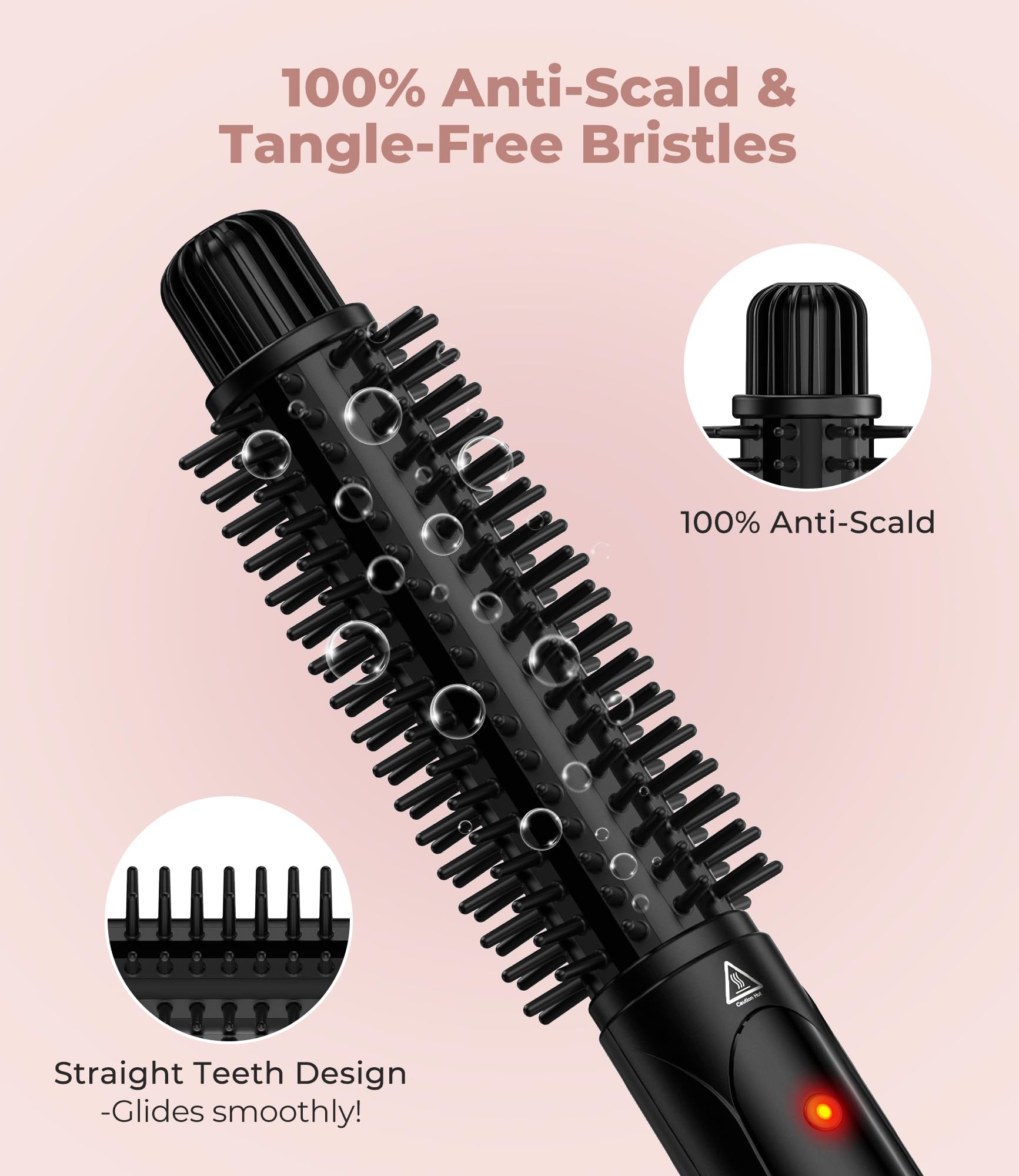 FARERY 1-Inch Thermal Brush 360° swivel cord prevents tangling during styling.