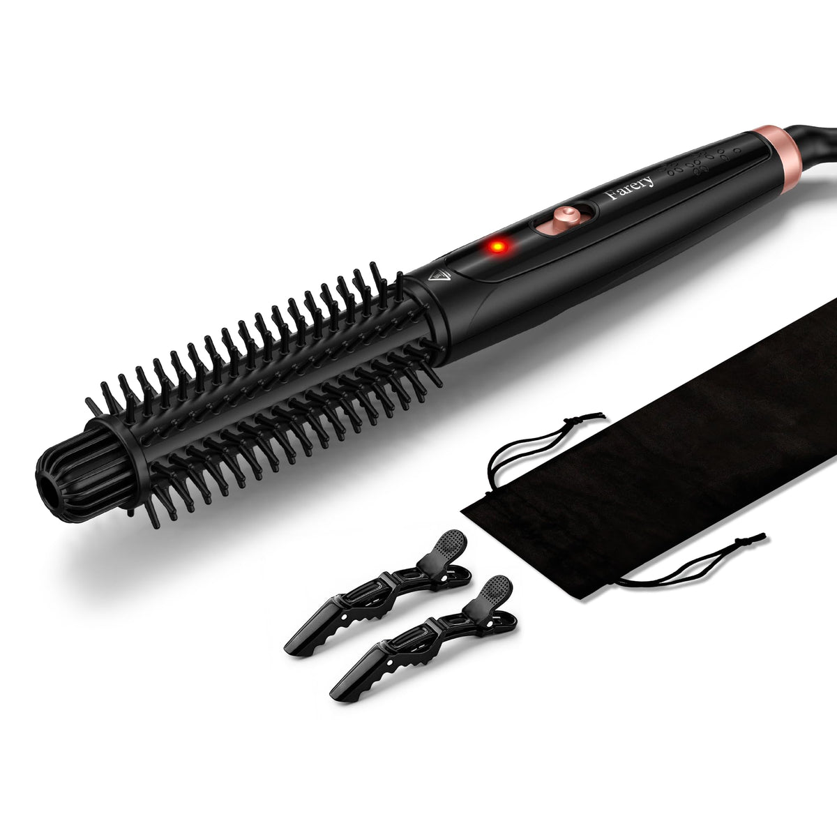 FARERY 1-Inch Thermal Brush anti-scald bristles for smooth, snag-free styling.