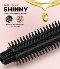 FARERY 1-Inch Thermal Brush brush-curler combination delivers frizz control and defined curls.
