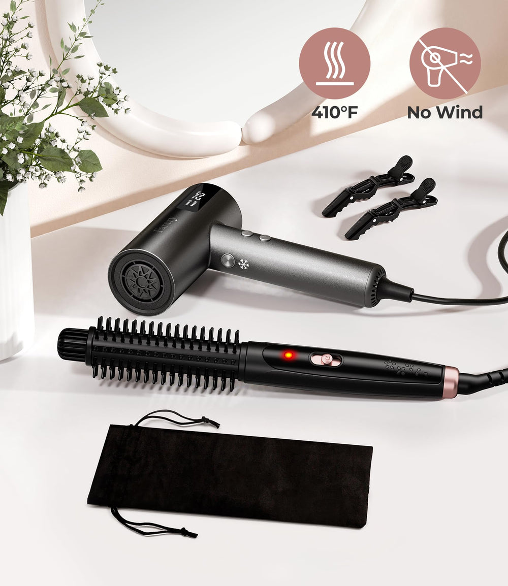 FARERY 1-Inch Thermal Brush dual voltage travel-ready for worldwide use.