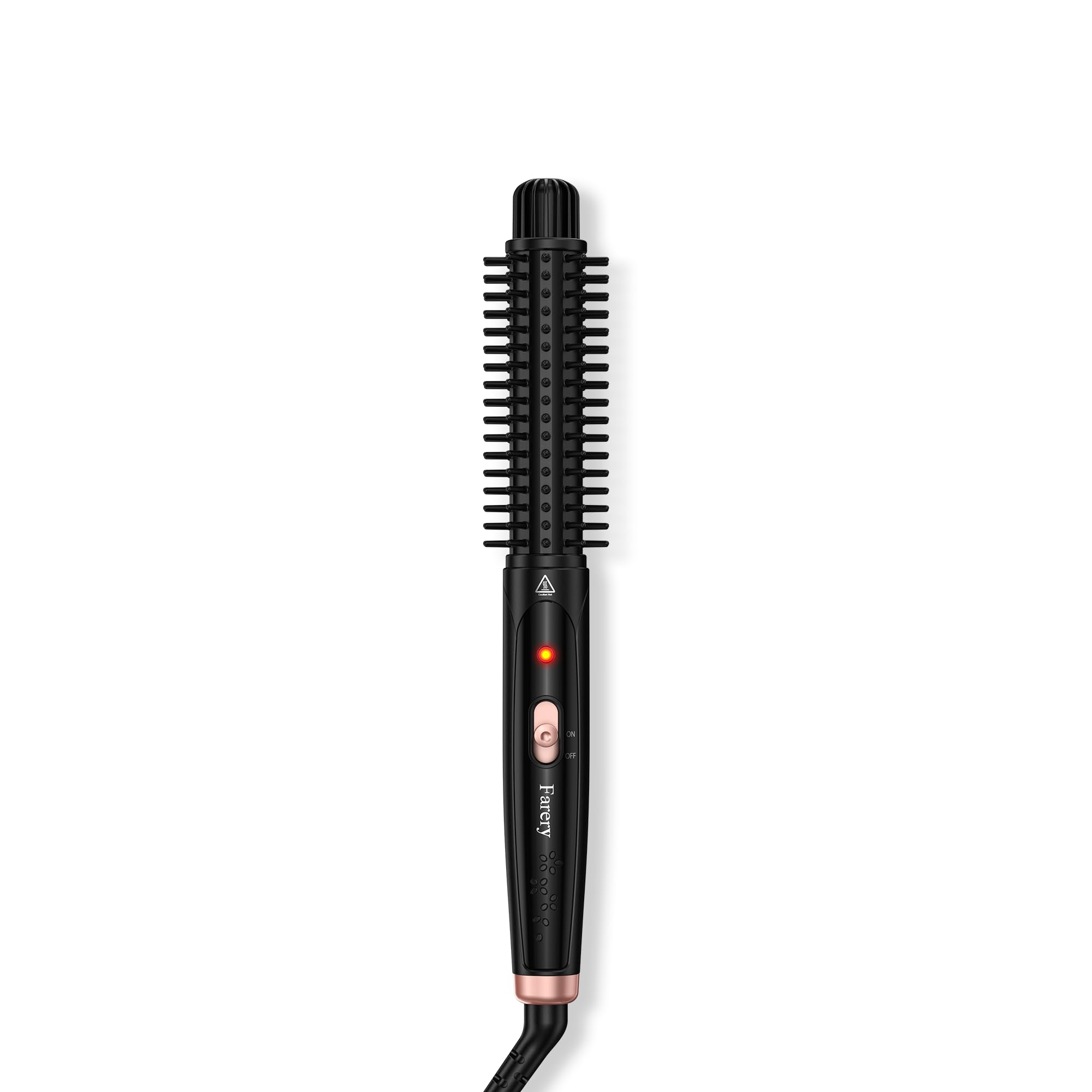 FARERY 1-Inch Thermal Brush perfect curls demo shows natural glossy results.