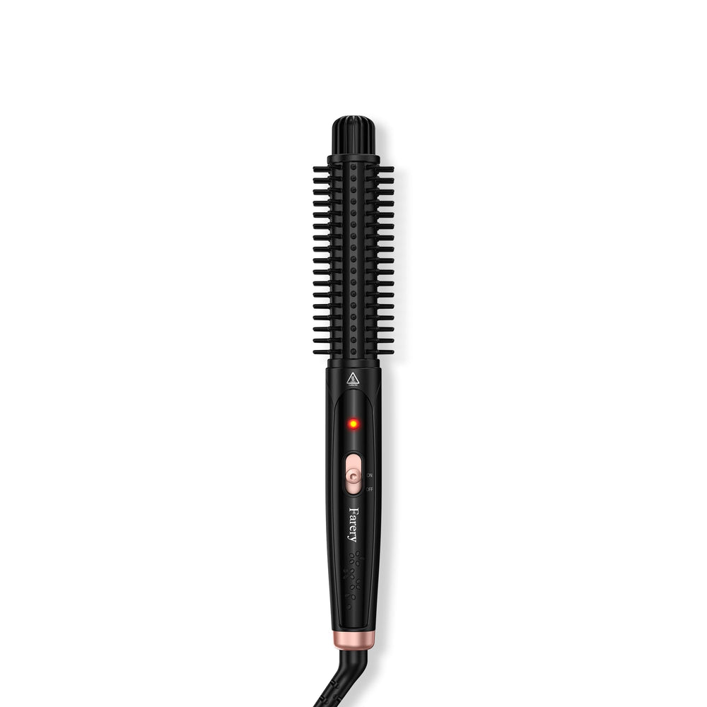FARERY 1-Inch Thermal Brush perfect curls demo shows natural glossy results.