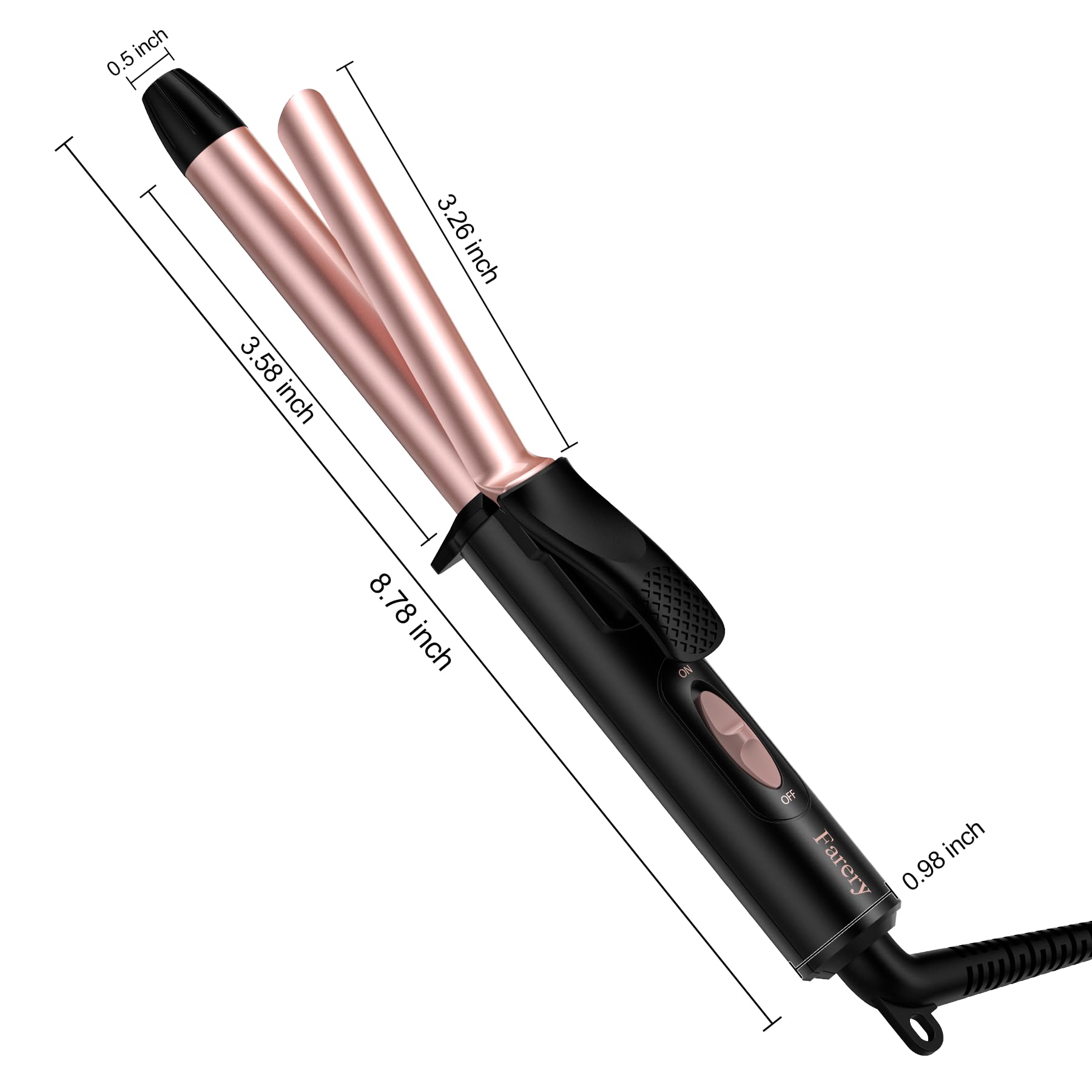 FARERY 360 degree swivel cord reduces tangles during styling