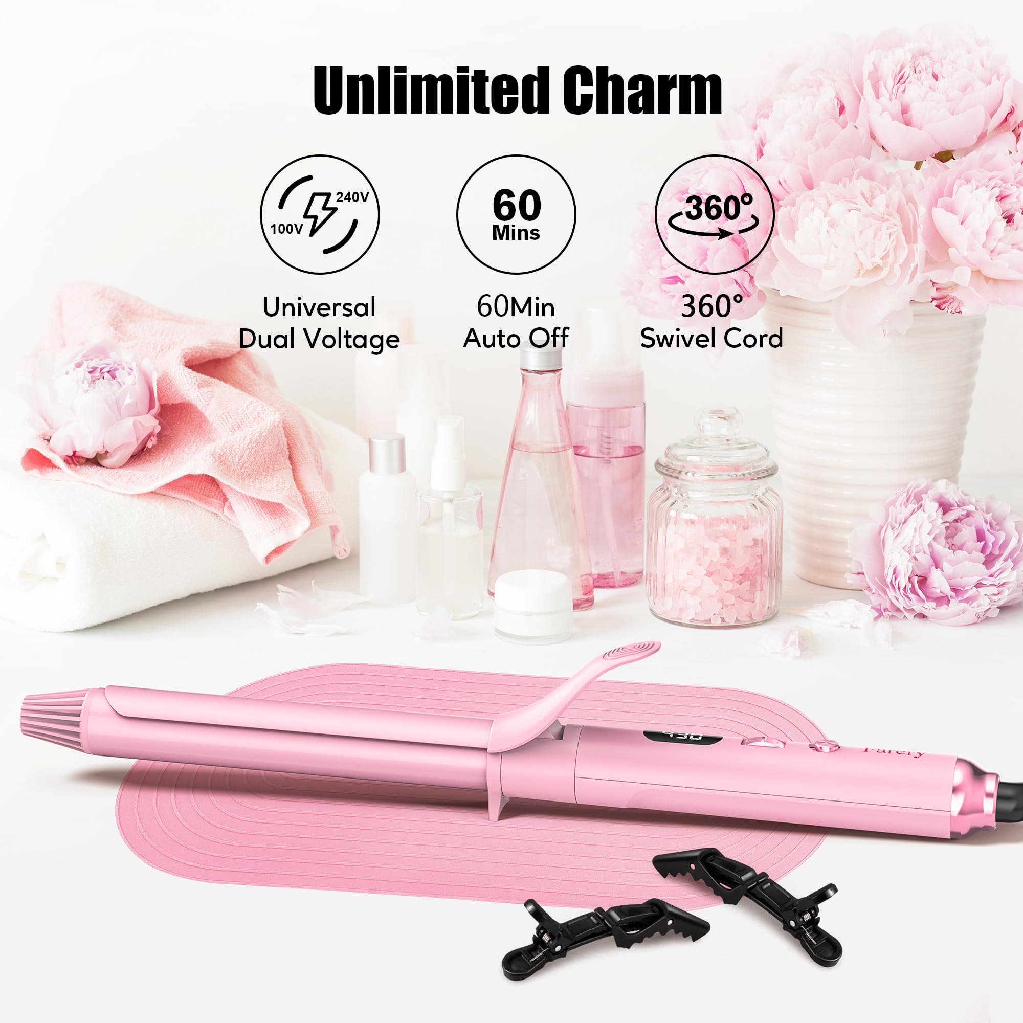 FARERY included styling clips and silicone pad for sectioning.