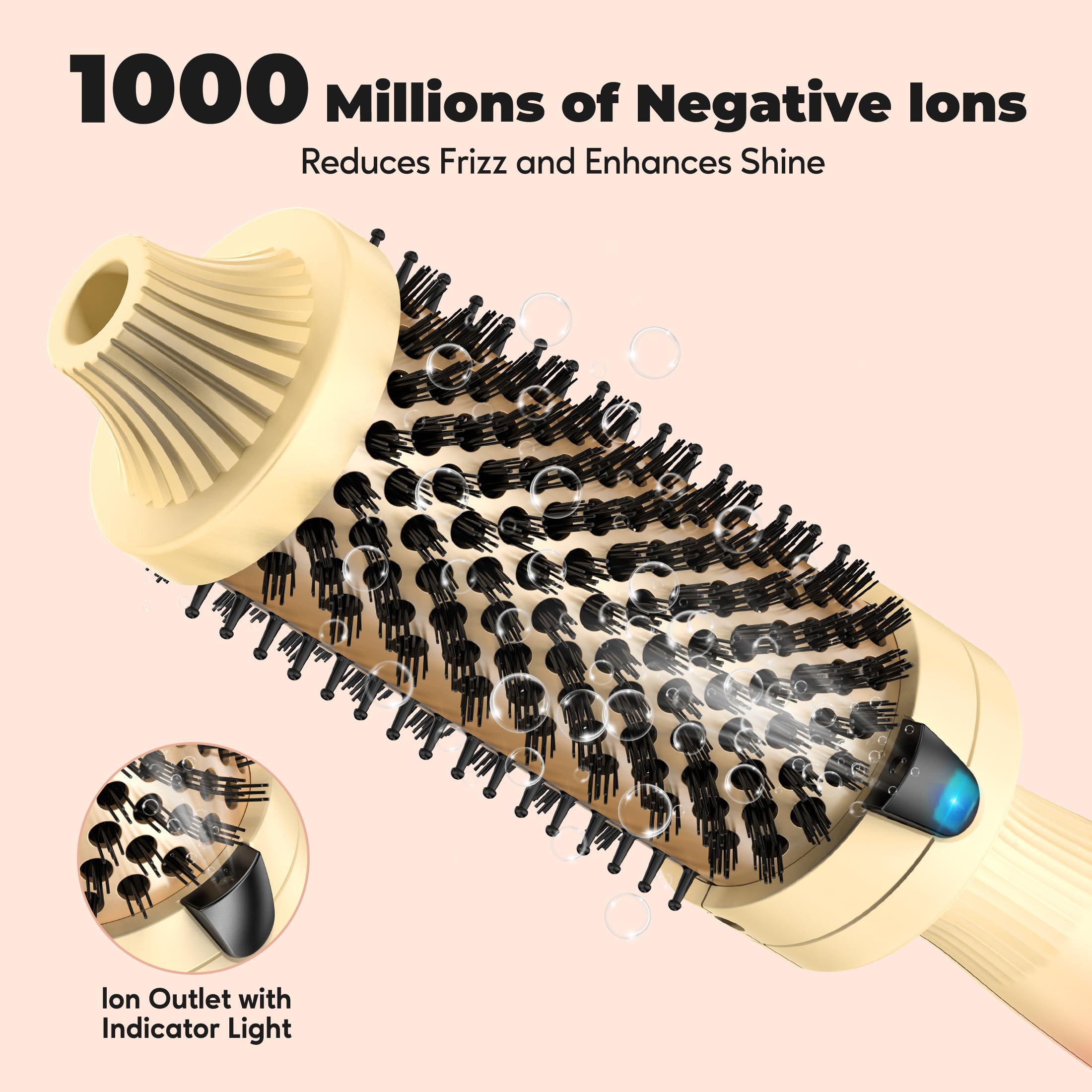 Farery ionic thermal brush tourmaline ceramic barrel delivering consistent heat and frizz control
