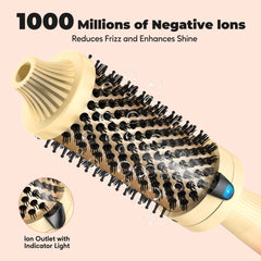 Farery ionic thermal brush tourmaline ceramic barrel delivering consistent heat and frizz control