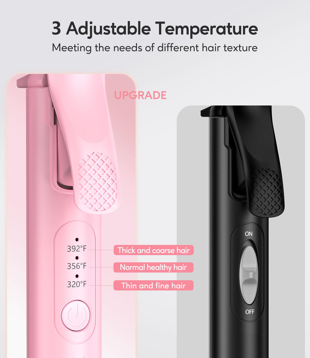 FARERY ceramic barrel with tourmaline coating delivers smooth, even heat for lasting curls.