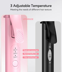 FARERY ceramic barrel with tourmaline coating delivers smooth, even heat for lasting curls.