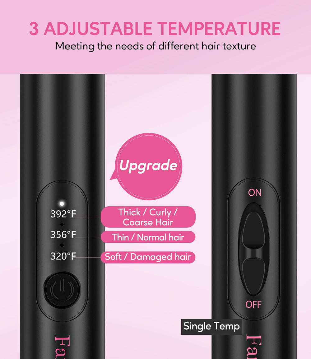Farery Mini Thermal Brush anti-scald bristles protect while curling.