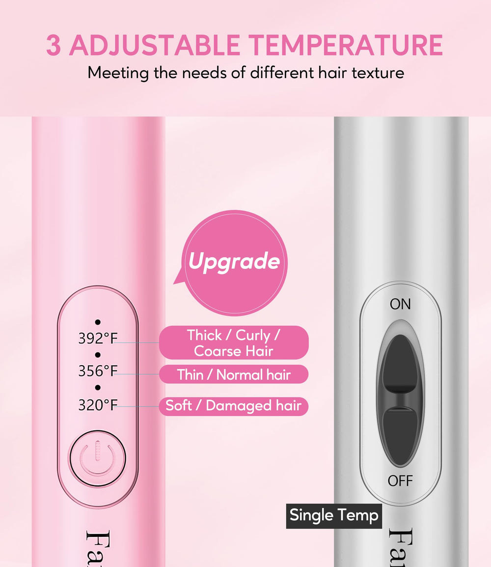FARERY Mini Thermal Brush packed in a bag underscores portability for on-the-go styling.