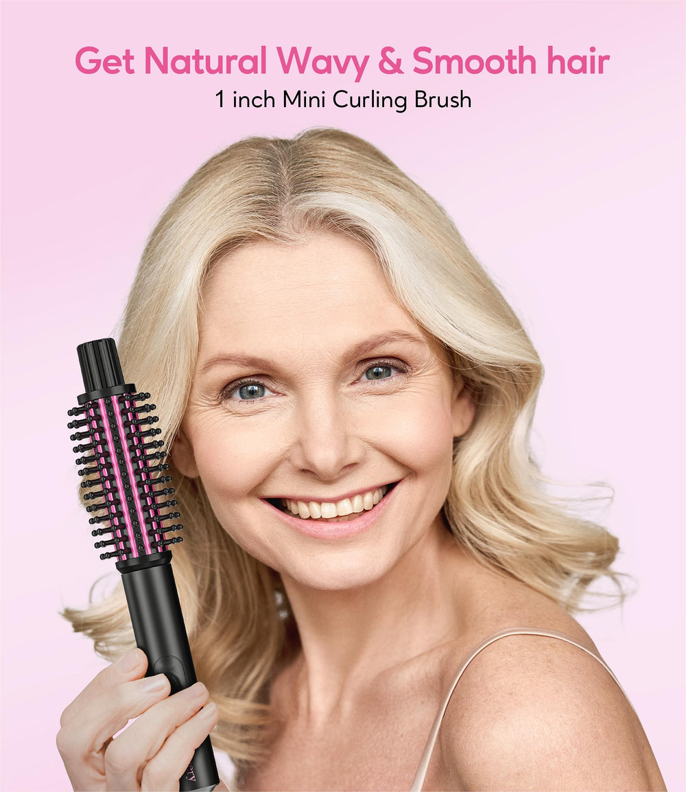 Farery Mini Thermal Brush ceramic barrel for even heat distribution.