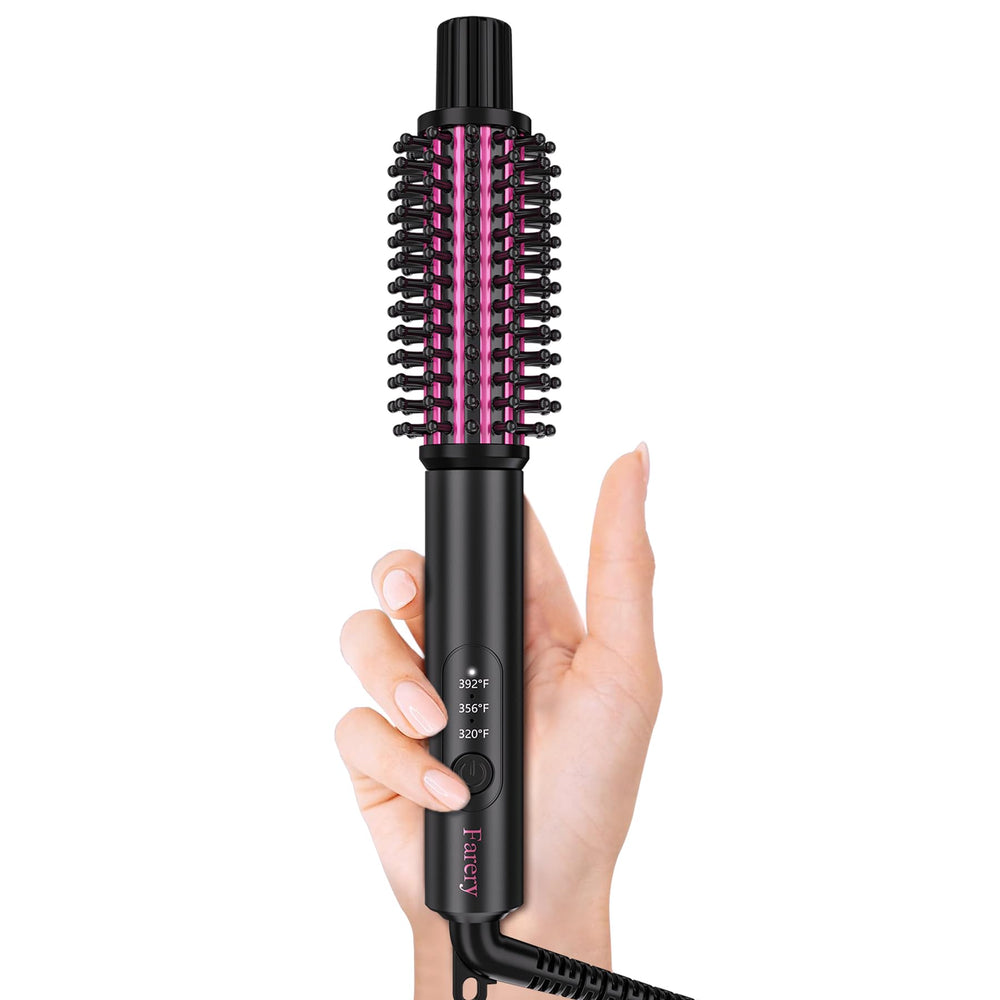 Farery Mini Thermal Brush with three temperature settings for versatile styling.