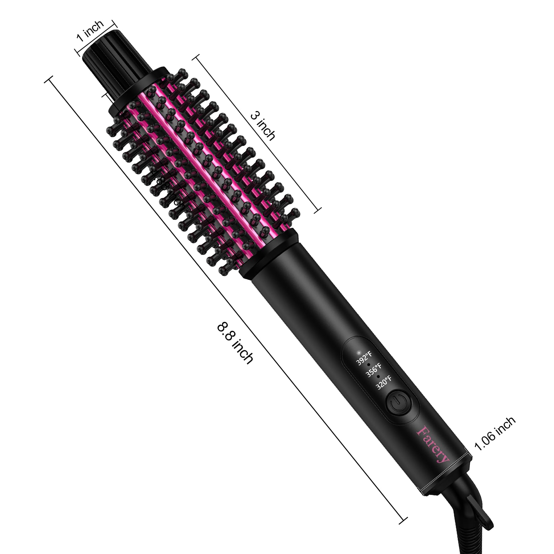 Farery Mini Thermal Brush safety guard adds extra protection.