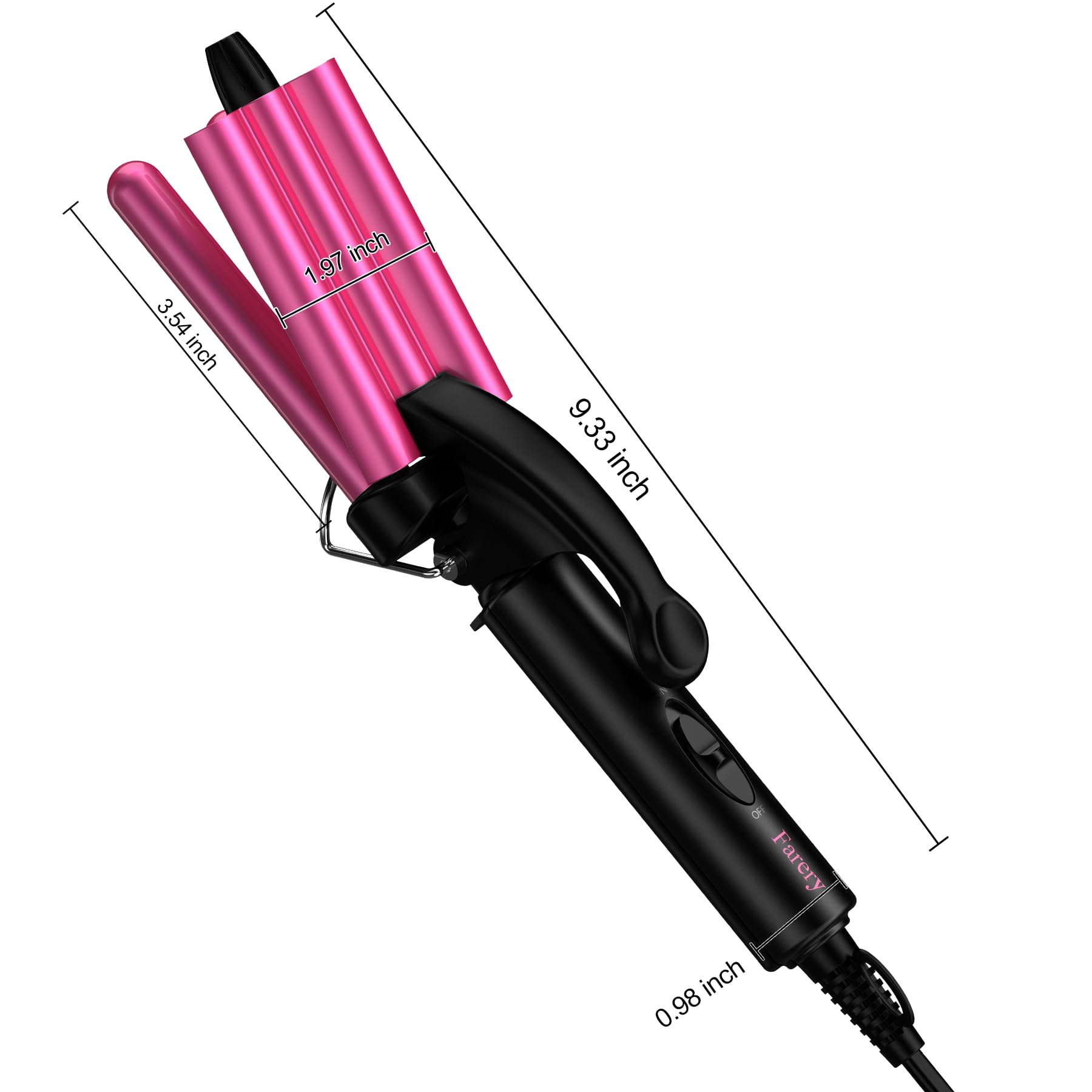 FARERY Mini Waver 6.5ft cord extended for versatile styling