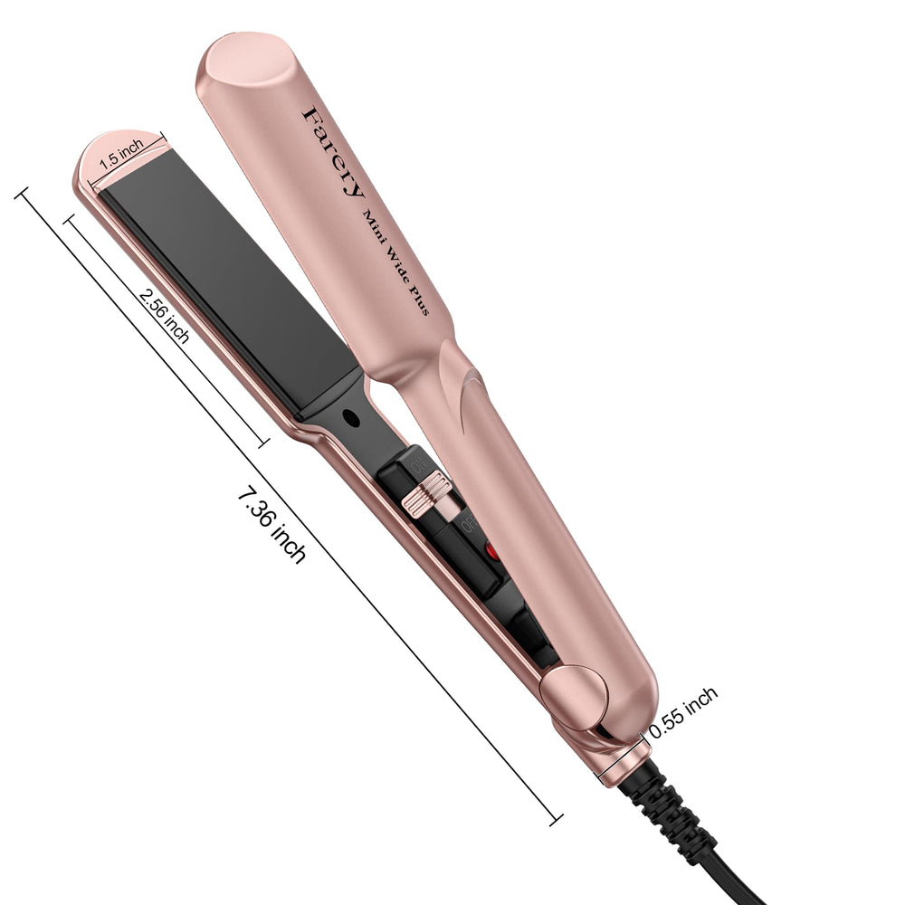 FARERY portable straightener in use on short hair for quick styling.