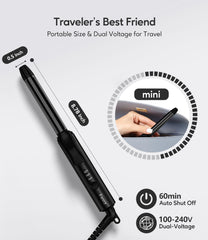 FARERY travel compact iron in hand for on-the-go styling