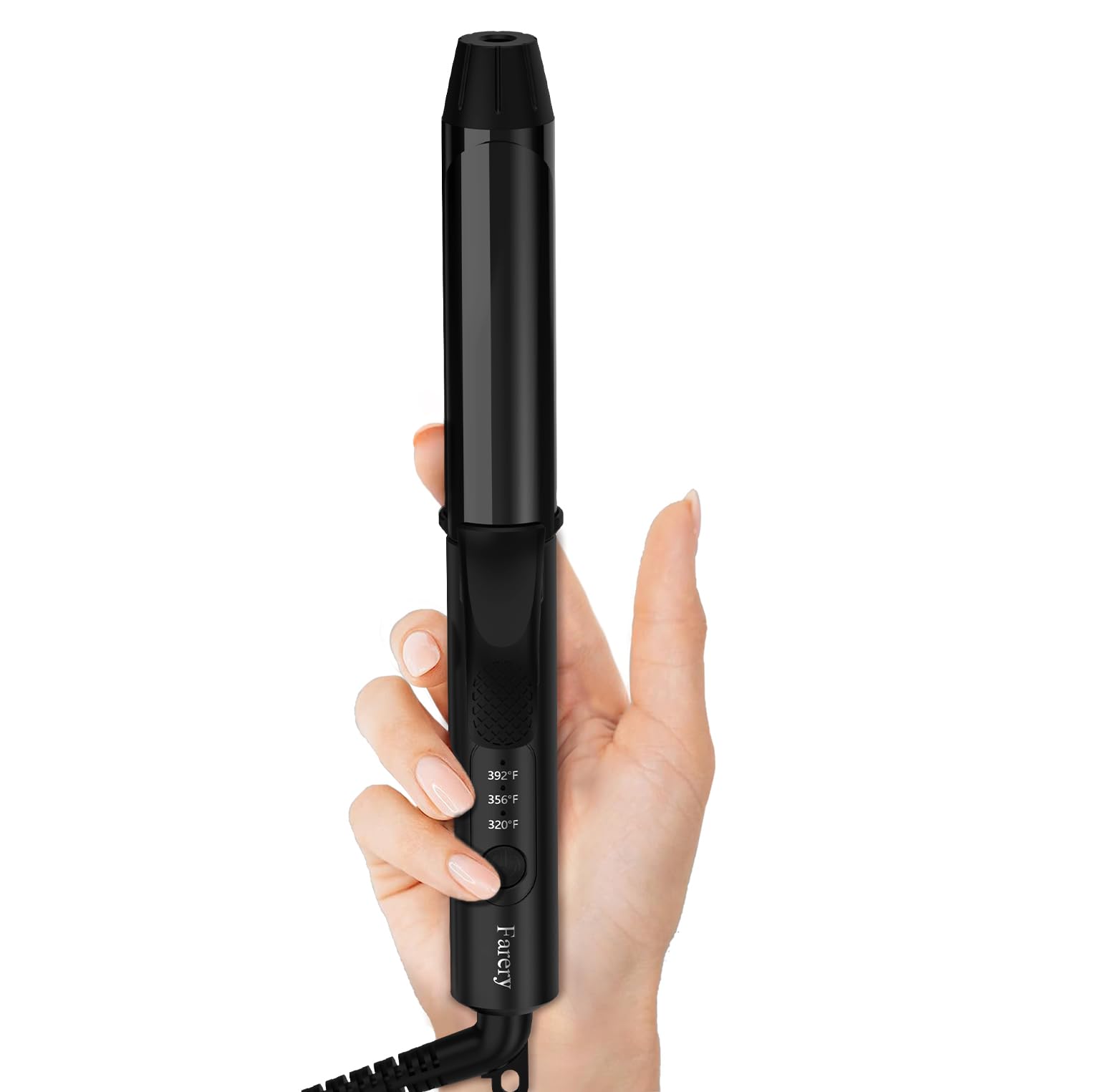 FARERY Travel Curling Iron with 1-inch barrel for quick on-the-go curls.